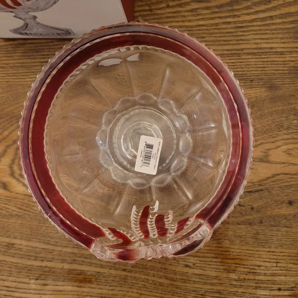 Mikasa Celebrations Ruby Ribbon candy dish - Picture 5 of 5